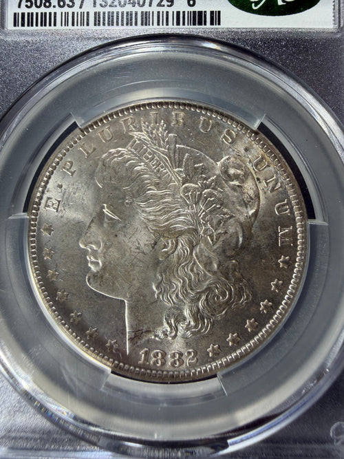 1882 CC Morgan Dollar CACG MS 63
