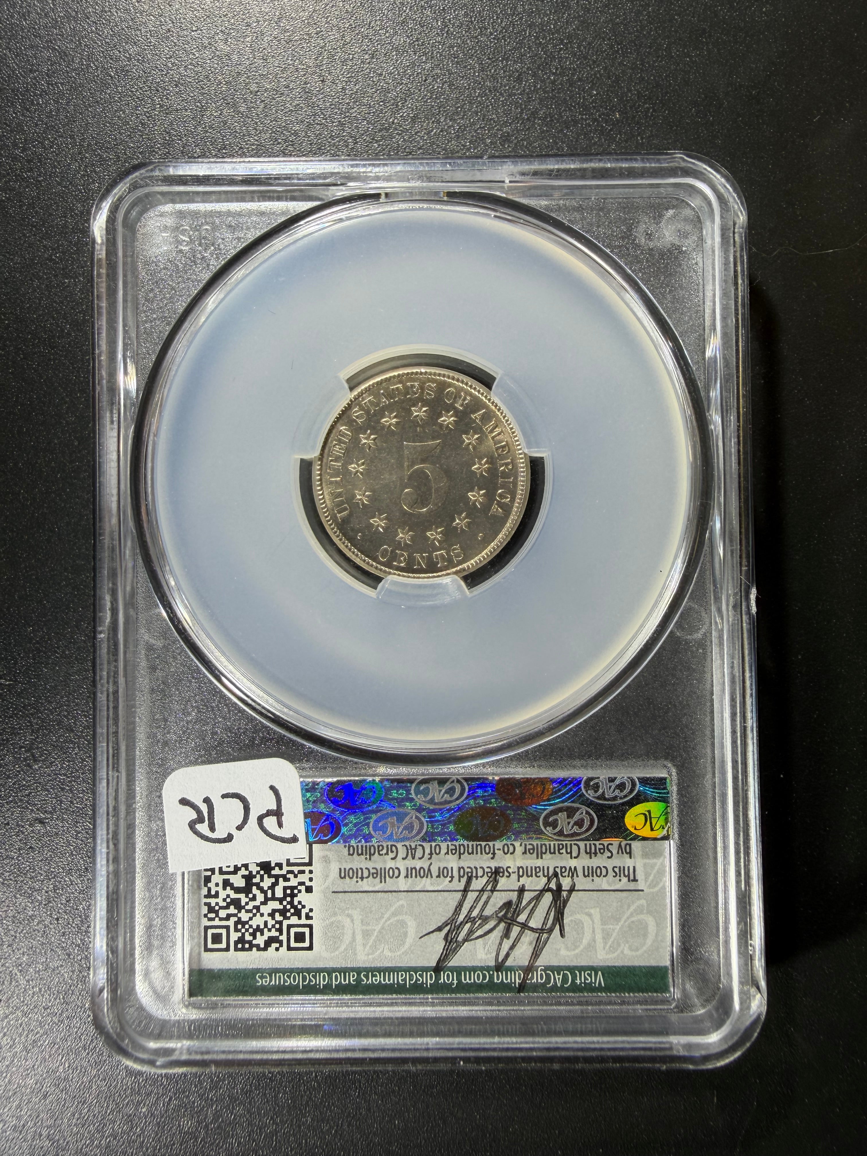 1883 Shield Nickel CAC MS64 Witterbrick